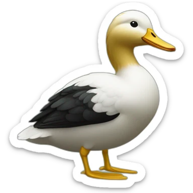 Pato Verde de Cartola preta e Monóculo dourado sticker