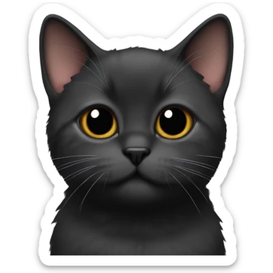 Black munchkin cat sticker