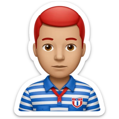 referee american football blue (#00A3E0) and red (#F9423A) sticker