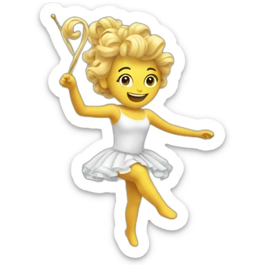 bâton de twirling sticker