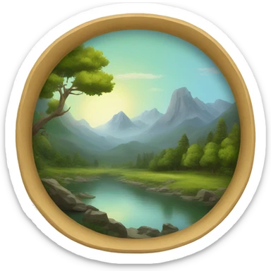 painting of nature sticker