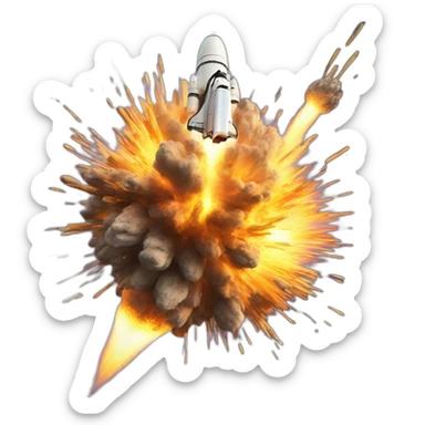explosion-astronaut sticker