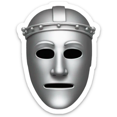 king baldwin IV in silver full face mask up sticker