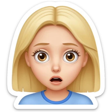 shocked clean girl sticker