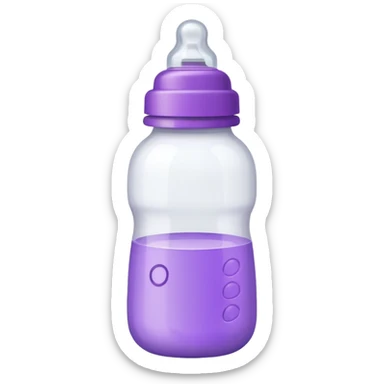 baby bottle white and purple sticker