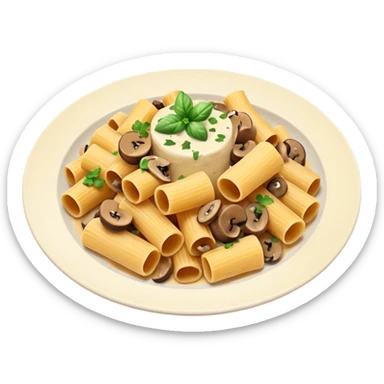 rigatoni mushrooms with creamy sauce sticker