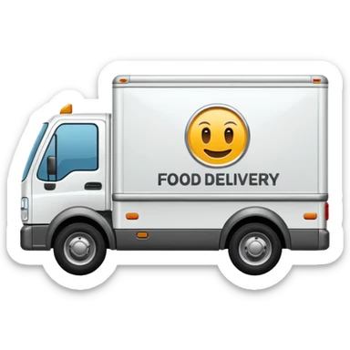 food delivery  lorry sticker