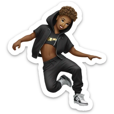 Hip hop dancer sticker