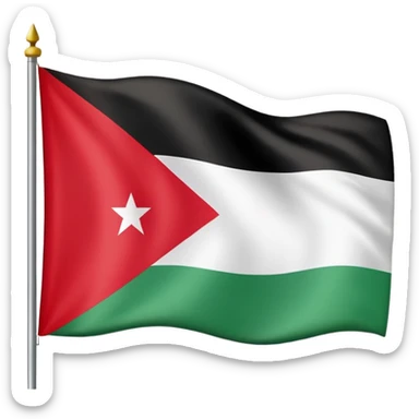 Jordanian flag with the number 79 sticker