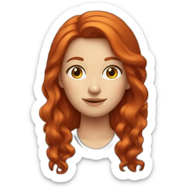 redhead girl sticker