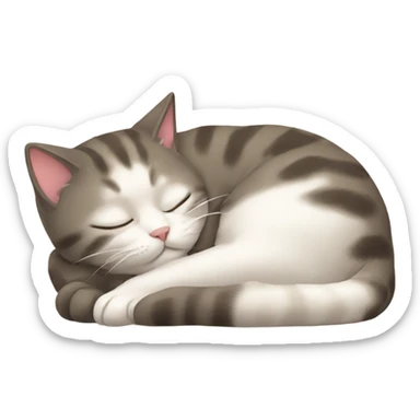 cat sleeping forever sticker