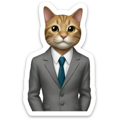 maxwell the cat meme in a sitama suit sticker