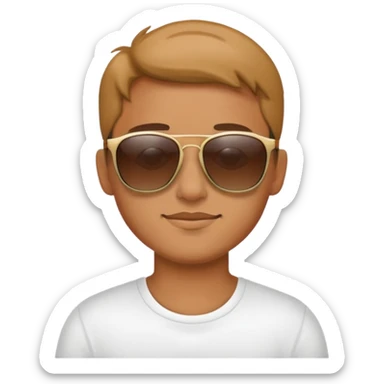 chill vibes with sunglasses sticker
