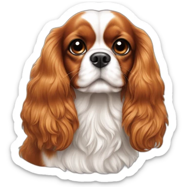 Un cavalier King Charles avec un papillon sur la truffe sticker