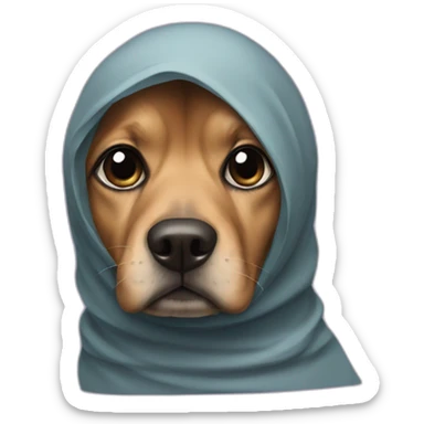 dog wearing a burka sticker