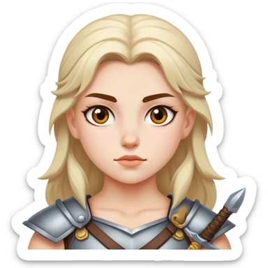 girl warrior sticker