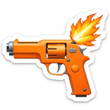 pistol fire sticker