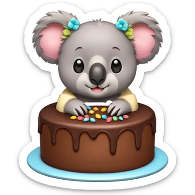 Koala cake sticker