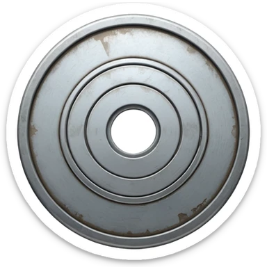 round metal survey marker disk. sticker