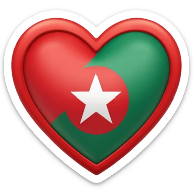 Herz mit Marokkanischen Flagge sticker