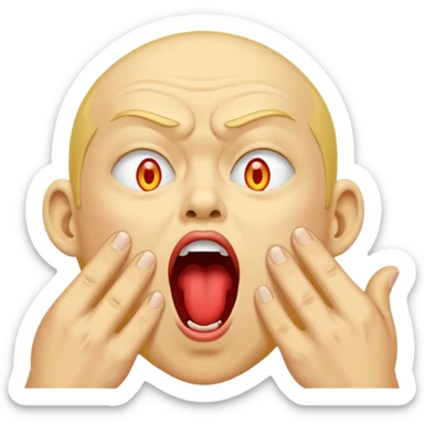 mad and yawning make it yellow tho  sticker