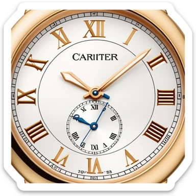 Cartier watch, luxury, high definition, precise details, iOS Apple emoji style sticker