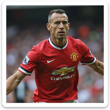 Rio Ferdinand, famous defender, realistic portrait style sticker