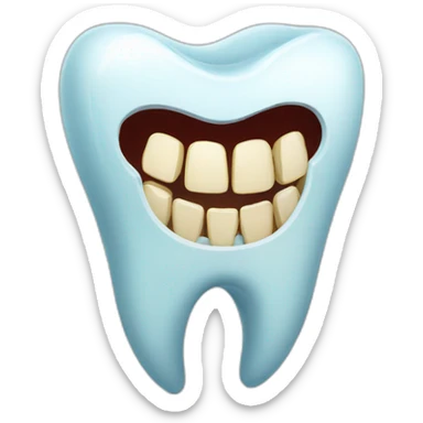 Broken tooth sticker