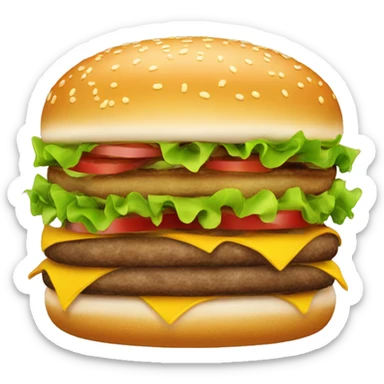 a hamburger sticker