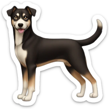 brown-husky-black-lab-mix-dog sticker