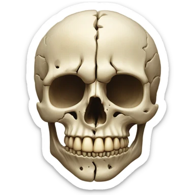 skull impressed sticker