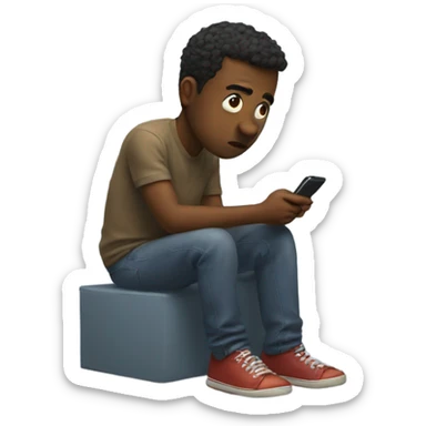 Me waiting for my friend to pick up the phone  sticker