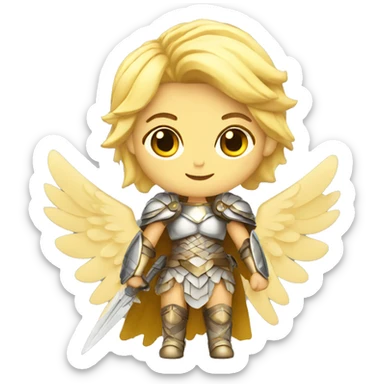 Blond Valkyrie with wings full body sticker