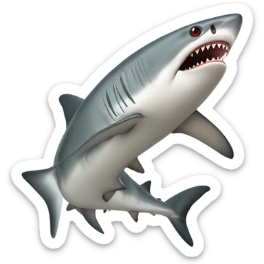 Fly fishing shark sticker