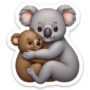 Koala gives bear a massage sticker