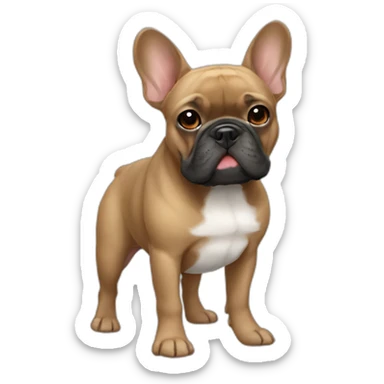 dark tan french bulldog sticker