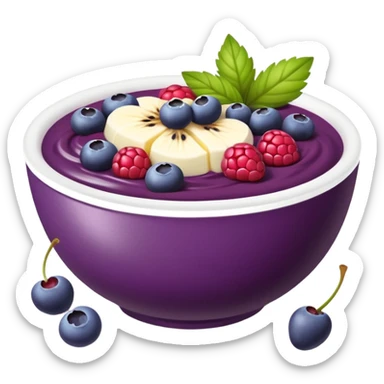 Açaí bowl with berries sticker