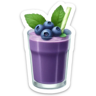 Smoothy blueberry sticker