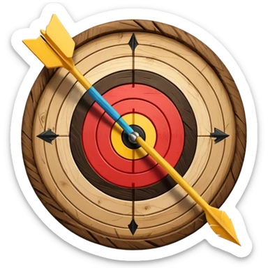 target with dart sticker