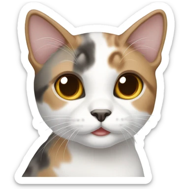 Dilute calico cat sticker