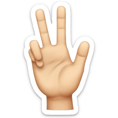 two fingers from left hand sticker
