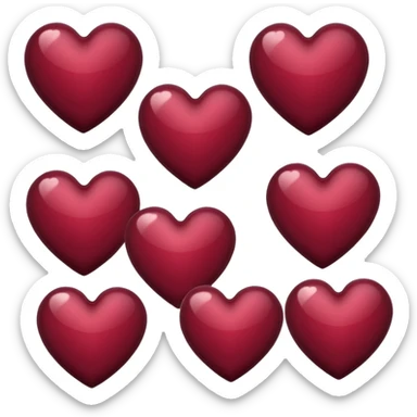 Burgundy heart sticker