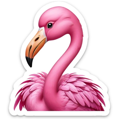 flamingo with shirt sticker
