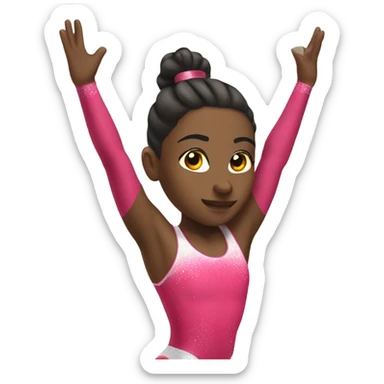 Gymnast girl sticker