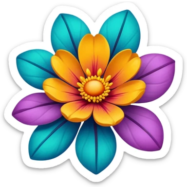 vintage emogie flower sticker