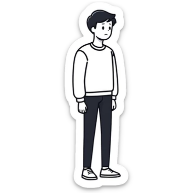 awkward standing  sticker