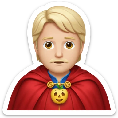 Hauru in his flowing cape as an apple style emoji sticker