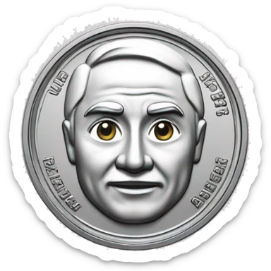 russian ruble coin sticker