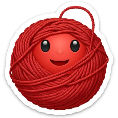 red ball of yarn sticker