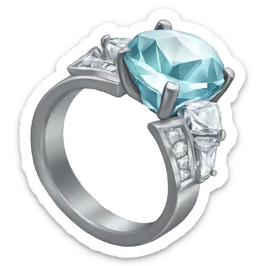 Diamond ring christmas sticker